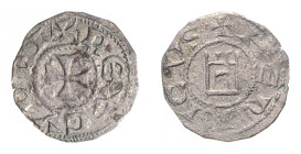 Kreuzfahrerstaaten. 
Zypern (Königreich). 
Henry I. 1218-1253. Denar (Denier) o.J., 0,62 g, Tatzenkreuz mit Kugeln in den Winkeln/Stadttor. . 

f....