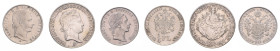 Österreich. 
Sammlungen, Lots. 20 Kreuzer 1844 u. 1852 und 1/4 Florin 1859, alle Mzz. B (Kremnitz). zus. 3 St.. 

f. vz