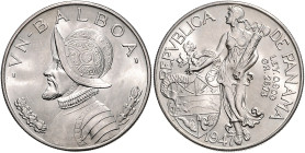 Panama. 
1 Balboa 1947, Silber. Schön&nbsp;13, KM&nbsp;13. . 

stfr