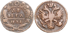 Russland. 
Anna Iwanowna 1730-1740. Denga 1731, zwei Linien über der Jahreszahl. Usd.&nbsp;2484, Bitkin&nbsp;272. . 

gutes ss