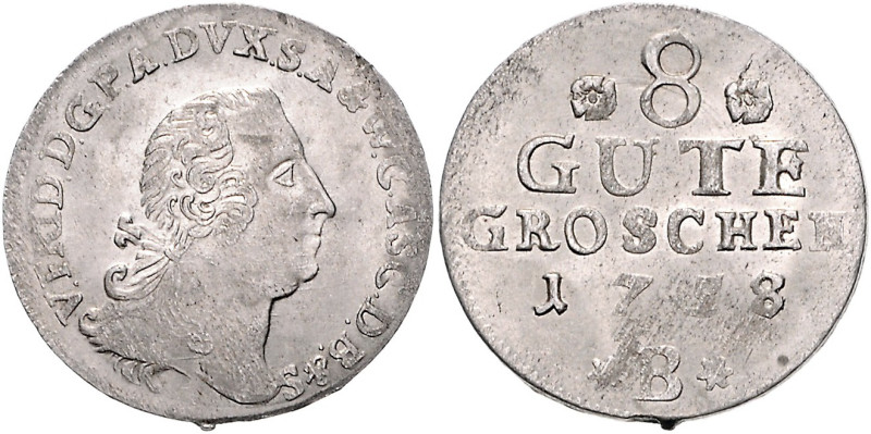 Anhalt/-Bernburg. 
Victor Friedrich 1721-1765. 8 Gute Groschen 1758 B, Harzgero...
