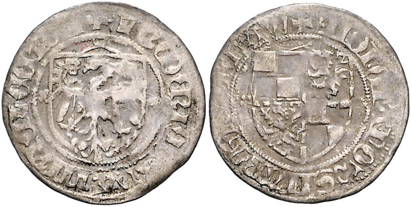 Brandenburg/-Preußen. 
Friedrich II. 1440-1470. Groschen o.J., Rathenow, 2,18 g...
