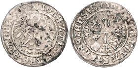 Brandenburg/-Preußen. 
Joachim I. und Albrecht 1499-1515. Groschen 1509, Stendal, 2,27 g. Bahrf.&nbsp;II/&nbsp;204. . 

etwas Belag, f. ss