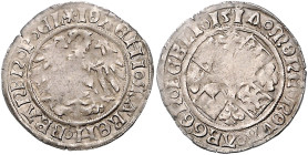 Brandenburg/-Preußen. 
Joachim I. 1499-1535. Groschen 1517, Berlin, 2,16 g. Bahrf.&nbsp;II/&nbsp;200. . 

ss