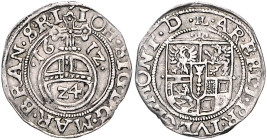 Brandenburg/-Preußen. 
Johann Sigismund 1608-1619. Groschen 1612 HL (Driesen). Bahrf.&nbsp;II/&nbsp;588b. . 

gutes ss