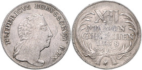 Brandenburg/-Preußen. 
Friedrich II. 1740-1786. XII Mariengroschen 1758, Mzz. achtstrahliger Stern, Kriegsgeld, Mzst. Dresden (geprägt zwischen Anfan...