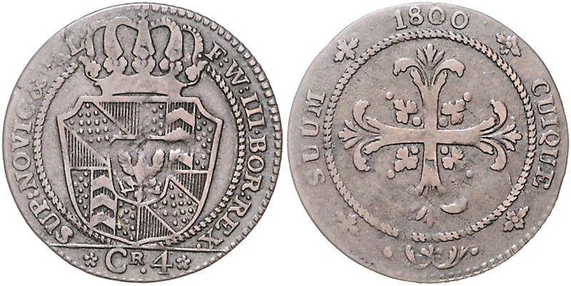 Brandenburg/-Preußen. 
Friedrich Wilhelm III. 1797-1840. Batzen (4 Kreuzer) 180...