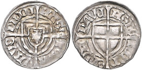 Deutscher Orden. 
Paul von Rußdorf 1422-1441. Schilling o.J. (1422-1425), Thorn, 1,73 g. Neumann&nbsp;20a. . 

ss-vz