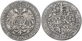 Ribeaupierre/Rappolstein (Elsass). 
Eguenolphe III. de Ribeaupierre 1527-1585. Guldentaler zu 60 Kreuzer 1564 mit Titel Ferdinands I., dreifach beh.,...