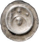 Sachsen-Markgrafschaft Meißen. 
Otto der Reiche 1156-1190. Brakteat, 0,62 g, Kopf in Architekturrahmen mit drei Türmen. Schwinkowski&nbsp;281&nbsp;va...