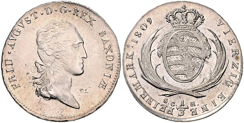 Sachsen/-Albertinische Linie (Kurlinie ab 1547). 
Königreich ab 1806. Friedrich...