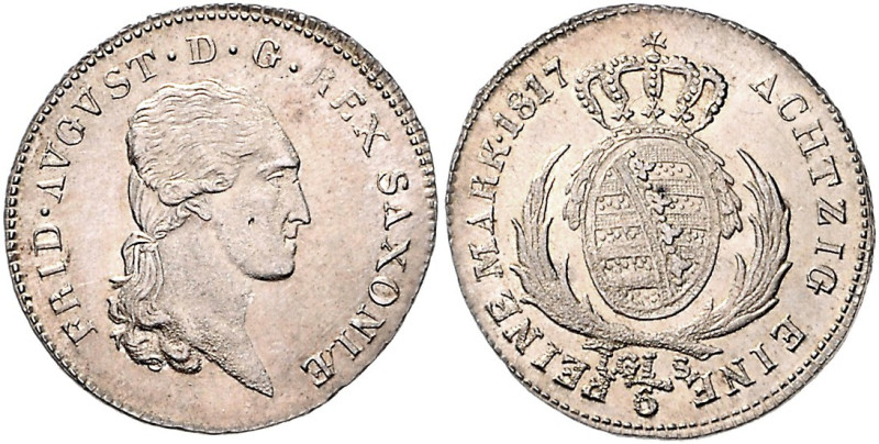 Sachsen/-Albertinische Linie (Kurlinie ab 1547). 
Königreich ab 1806. Friedrich...