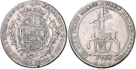 Stolberg/-Stolberg und Stolberg-Rossla. 
Friedrich Botho und Carl Ludwig 1761-1768. 2/3 Taler 1763 C, Mzst. Stolberg/Jägerhof. Friederich&nbsp;1960, ...