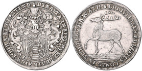 Stolberg/-Wernigerode. 
Christian Ernst 1710-1771. 1/2 Taler 1725 JJG, Mzst. Stolberg/Seigerturm. Friederich&nbsp;1403. . 

winz. Rf., ss