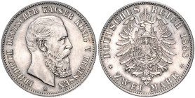 Preußen. 
Friedrich III. 1888. 2 Mark 1888. Jaeger&nbsp;98. . 

schöne Tönung, vz