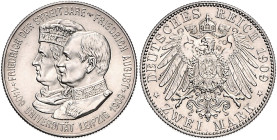 Sachsen. 
Friedrich August III. 1904-1918. 2 Mark 1909, Universität Leipzig. Jaeger&nbsp;138. Los wie vor. 

f. stfr/stfr