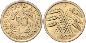50 Rentenpfennig 1923 D. Jaeger&nbsp;310. . 

vz