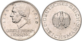 3 RM 1929 G, Lessing. Jaeger&nbsp;335. Los wie vor. 

ss-vz