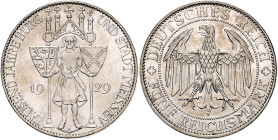 5 RM 1929, Meißen. Jaeger&nbsp;339. . 

winz. Rdu, ss-vz