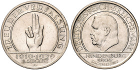5 RM 1929 A, Verfassung. Jaeger&nbsp;341. Los wie vor. 

winz. Rdu, fast vorzüglich