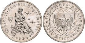 3 RM 1930 A, Vogelweide. Jaeger&nbsp;344. Los wie vor. 

winzigste Kratzer, vz-stfr