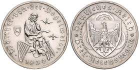 3 RM 1930 A, Vogelweide. Jaeger&nbsp;344. Los wie vor. 

vz/f. stfr