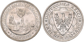 3 RM 1931, Magdeburg. Jaeger&nbsp;347. . 

winzigste Rf., vz-stfr