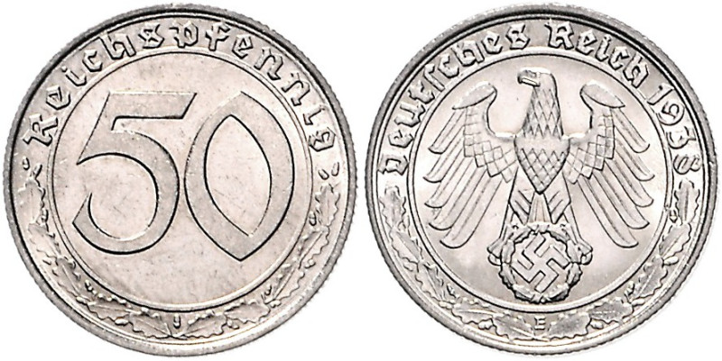 50 Rpf., Nickel, 1938 E. Jaeger&nbsp;365. . 

vz/f. stfr