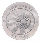 Gedenkmünzen. 
5 Mark. 1971, Kepler, Abschlag der Vs. in Aluminium. Jaeger&nbsp;1534A. Aufl. 450 Ex. (Anmerk.: Diese Abschläge dienten Werbezwecken, ...