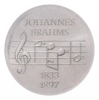 Gedenkmünzen. 
5 Mark. 1972, Brahms, Abschlag der Vs. in Aluminium. Jaeger&nbsp;1540A. Aufl. 300 Ex.. 

stempelfrisch