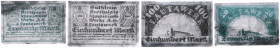 Deutsche Notgeldscheine. 
Lautawerk. 
20 u. 100 Mark v. 10.10.1922, Vereinigte Aluminium-Werke A.-G., Alu-Folie. Grab.&nbsp;500&nbsp;u.&nbsp;502. zu...