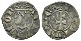 Corona de Aragón. Jaime II (1291-1327). Dinero jaqués. Aragón. (Cr-364). Ve. 1,17 g. MBC+. Est...30,00.