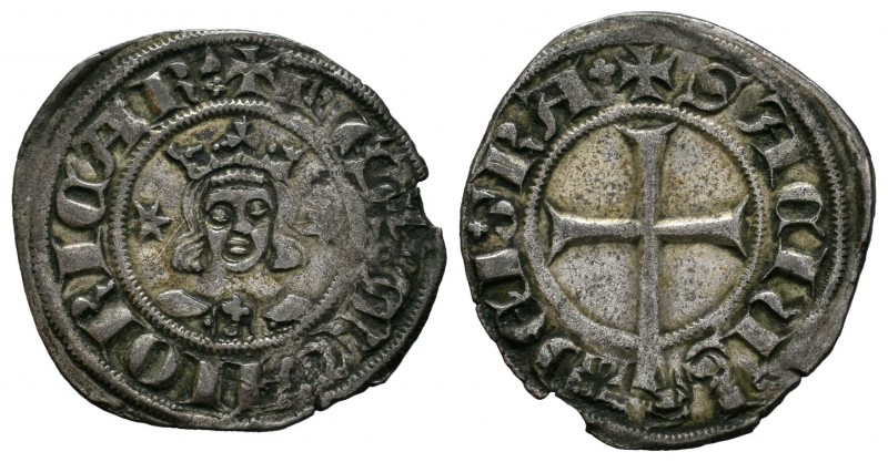 Corona de Aragón. Sancho de Mallorca. Dobler. Mallorca. (Cru-547). Ve. 1,68 g. M...