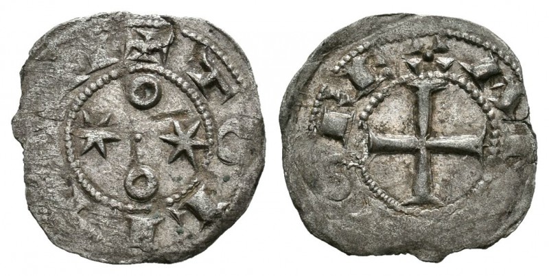 Reino de Castilla y León. Alfonso VI (1073-1109). Óbolo. Toledo. Ve. 0,29 g. MBC...