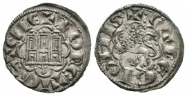 Reino de Castilla y León. Alfonso X (1252-1284). Novén. Coruña. (Abm-264). (BM-395). Ve. 0,82 g. Venera antigua bajo el castillo. EBC. Est...70,00.