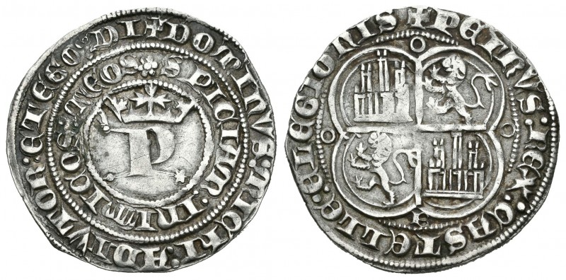 Reino de Castilla y León. Pedro I (1350-1368). 1 real. Burgos. (Abm-378). (Bauti...