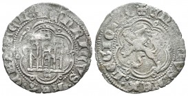 Reino de Castilla y León. Enrique III. Blanca. Sevilla. (Bautista-767). (Abm-602). Ve. 1,55 g. Con S bajo el castillo. Golpecito en anverso. MBC. Est....