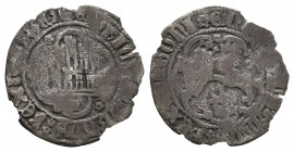 Reino de Castilla y León. Enrique IV (1454-1474). 1/3 de real. Cuenca. (Abm-703). Ve. 0,62 g. Cuenco debajo del castillo. Rara. BC. Est...150,00.