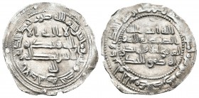 Emirato Independiente. Abderrahman II. Dirhem. 231 H. Al Andalus. (V-198). Ag. 2,65 g. 2ª acuñación. Símbolo bajo la tercra línea del anverso. EBC-. E...