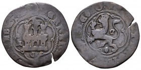 Fernando e Isabel (1474-1504). 4 maravedís. Cuenca. (Cal-560). Ae. 5,86 g. Con A-C en anverso y C en reverso. BC+. Est...20,00.