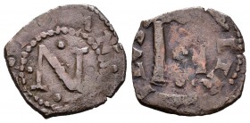 Felipe II (1556-1598). Cornado. Pamplona. (Cal-836). Ae. 1,06 g. BC+. Est...12,00.