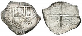 Felipe II (1556-1598). 4 reales. 1593. Sevilla. B. (Cal-402). Ag. 13,31 g. MBC. Est...200,00.