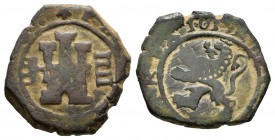Felipe III (1598-1621). 4 maravedís. 1619. Segovia. (Cal-784). (RS-254). Ae. 3,29 g.  Acueducto a izquierda del castillo. MBC. Est...35,00.