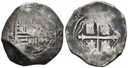 ¿Felipe III (1598-1621)?. 8 reales. México. F. (Cal-¿tipo 49?). Ag. 27,09 g. BC. Est...35,00.