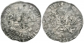 Alberto e Isabel (1598-1621). Patagón. Amberes. (Vti-346). (Vanhoudt-619). Ag. 27,75 g. EBC-. Est...180,00.