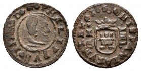 Felipe IV (1621-1665). 4 maravedís. 1663. Cuenca. (Cal-1339). (Jarabo-Sanahuja-M213). Ae. 0,79 g. MBC+. Est...15,00.