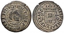 Felipe IV (1621-1665). 16 maravadís. 1662. Burgos. R. (Cal-1248). (Jarabo-Sanahuja-M1). Ae. 4,35 g. MBC-/MBC. Est...25,00.