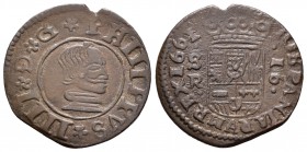 Felipe IV (1621-1665). 16 maravedís. 1661. Sevilla. R. (Cal-1566). (Jarabo-Sanahuja-M600). Ae. 3,90 g. BC+. Est...15,00.