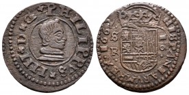 Felipe IV (1621-1665). 16 maravedís. 1662. Sevilla. R. (Cal-1567). (Jarabo-Sanahuja-M604). Ae. 4,61 g. MBC. Est...15,00.