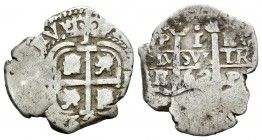 Felipe IV (1621-1665). 1 real. 1662. Potosí. E. (Cal-1062). Ag. 2,35 g. Doble fecha, una parcial. Escasa. MBC-. Est...75,00.